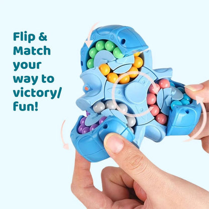 Magical Bean Puzzle Toy | Speed Spin Triangle | Stress Reliever Toy | Anxiety Relief Rotating Puzzle | Magical Bean Cube for Focus & Relaxation