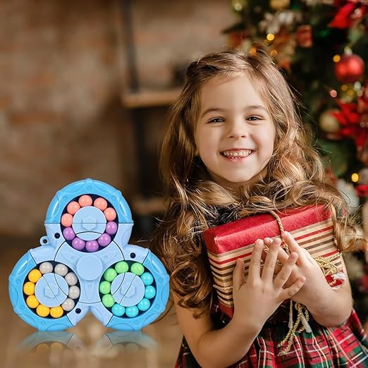 Magical Bean Puzzle Toy | Speed Spin Triangle | Stress Reliever Toy | Anxiety Relief Rotating Puzzle | Magical Bean Cube for Focus & Relaxation