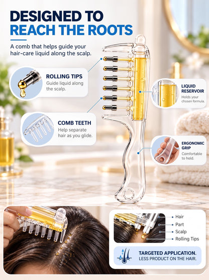 RootGlide Hair Oil Applicator Comb