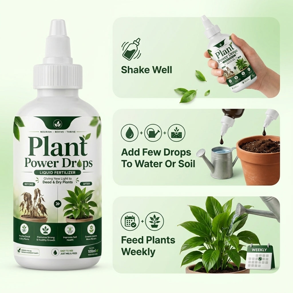Plant Power Drops – Liquid Fertilizer For Plants 💧🌿